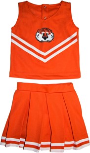 NWT University of Illinois Cheerleader Toddler 2 Piece Outfit Dress Embroidered 