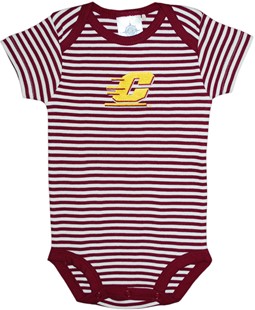 Central Michigan Chippewas Newborn Infant Striped Bodysuit