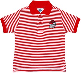 Georgia Bulldogs Head Toddler Striped Polo Shirt