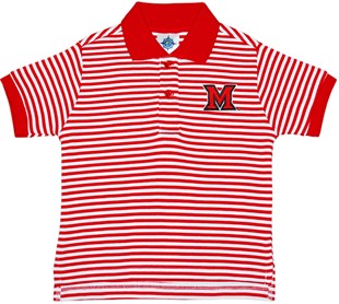 Miami University RedHawks Toddler Striped Polo Shirt