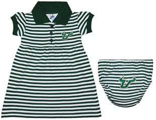 South Florida Bulls Striped Game Day Dress with Bloomer