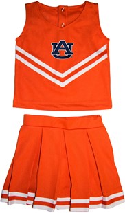 Auburn Tigers "AU" 2 Piece Toddler Cheerleader Dress