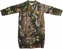 Georgia Tech Yellow Jackets Realtree Camo "Convertible" Gown (Snaps into Romper)