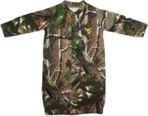 West Virginia Mountaineers Realtree Camo "Convertible" Gown (Snaps into Romper)
