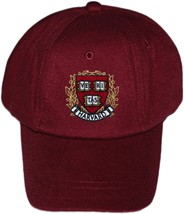 Harvard Crimson Veritas Shield with Wreath & Banner Baseball Cap