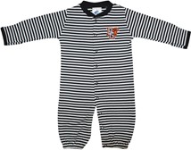Bowling Green State Falcons Striped Convertible Gown (Snaps into Romper)