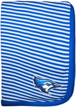 Creighton Bluejay Head Striped Blanket