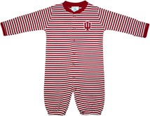 Indiana Hoosiers Striped Convertible Gown (Snaps into Romper)