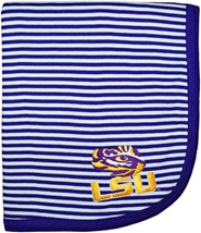 LSU Tigers Striped Blanket