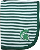 Michigan State Spartans Striped Blanket