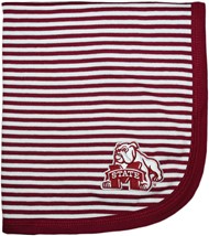 Mississippi State Bulldog Mark Striped Blanket