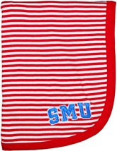 SMU Mustangs Word Mark Striped Blanket